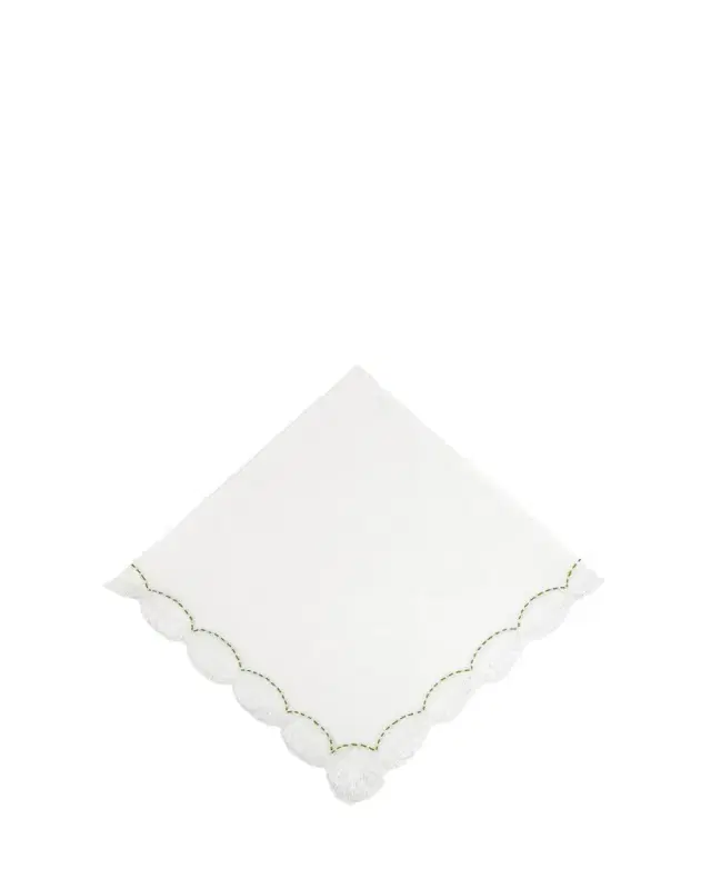 Tina Chen Designs Green Petal Embroidered Napkin