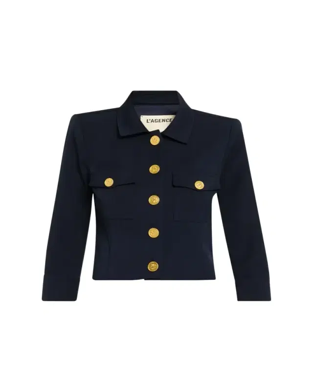 L'Agence Kumi Cropped Fitted Jacket