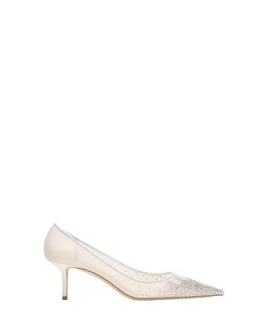 Jimmy Choo Love Embellished Mesh Kitten-Heel Pumps | Thumbnail 1