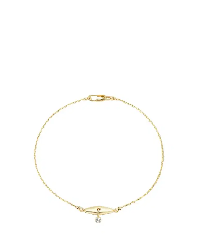 18K Yellow Gold Pierced Vessel Diamond Necklace