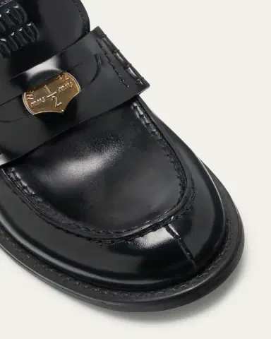 Miu Miu Leather Heeled Penny Loafers | Thumbnail 5