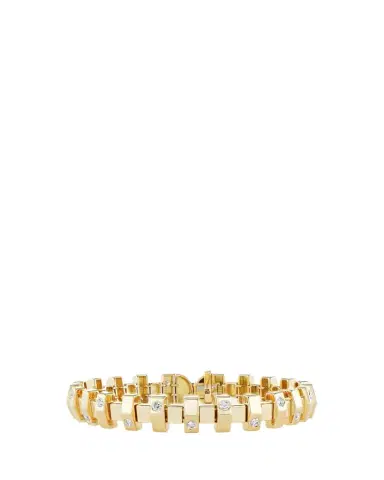 Brent Neale Small Gold & Diamond Hopscotch Bracelet | Thumbnail 1