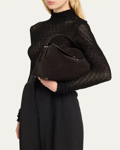 TOTEME T-Lock Suede Top-Handle Bag | Thumbnail 2 TOTEME T-Lock Suede Top-Handle Bag | Thumbnail 2
