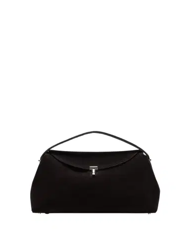 TOTEME T-Lock Suede Top-Handle Bag | Thumbnail 1 TOTEME T-Lock Suede Top-Handle Bag | Thumbnail 1
