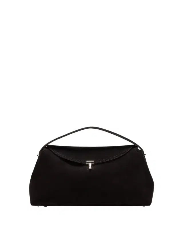 Toteme T-Lock Suede Top-Handle Bag