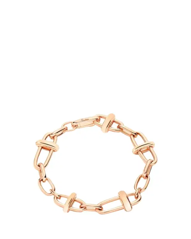 Iconica 18K Rose Gold Cross Bar Link Bracelet