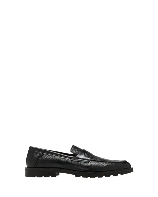 Men's Rock Deerskin Lug-Sole Penny Loafers