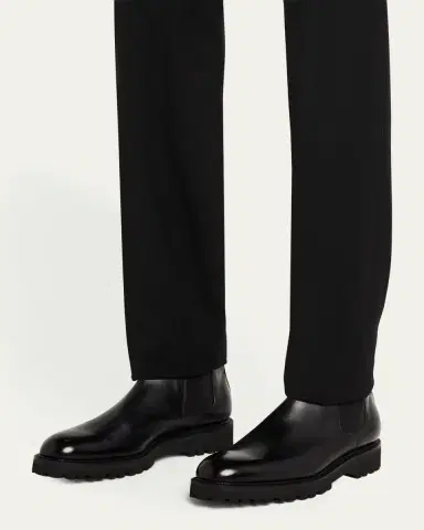 John Lobb Men's Lawry Leather Lug-Sole Chelsea Boots | Thumbnail 2