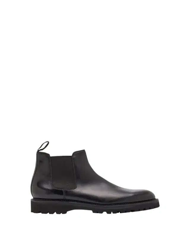 John Lobb Men's Lawry Leather Lug-Sole Chelsea Boots