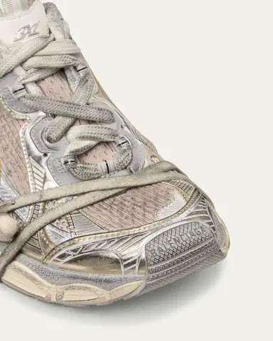 Balenciaga 3XL Metallic Mesh Lace Trainer Sneakers | Thumbnail 9