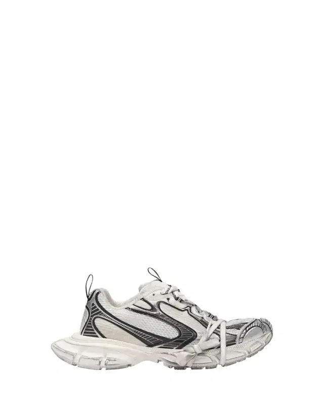 3XL Metallic Mesh Lace Trainer Sneakers