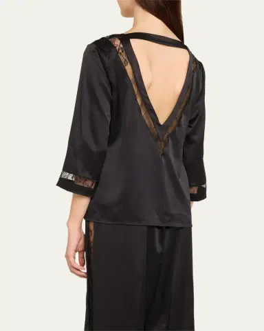 Lise Charmel Adorable En Sexy Lace-Inset Pajama Top | Thumbnail 3