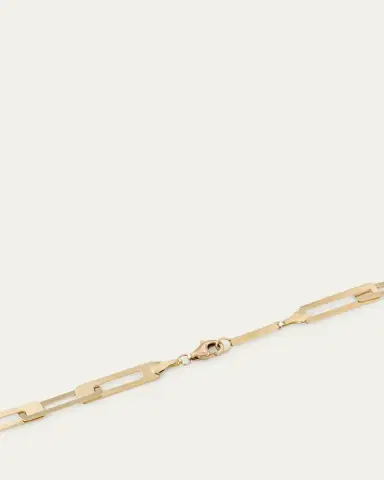 Lana 14K Yellow Gold Laser Open Interlocking Rectangle Necklace | Thumbnail 4