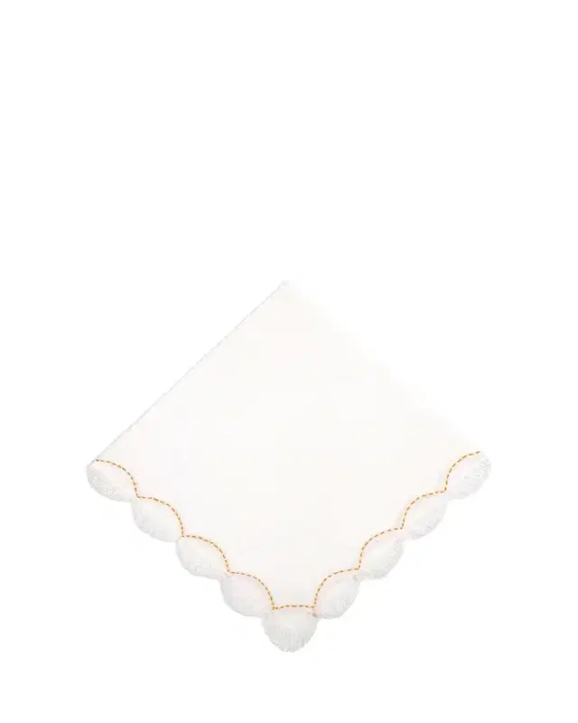 Tina Chen Designs Orange Petal Embroidered Napkin