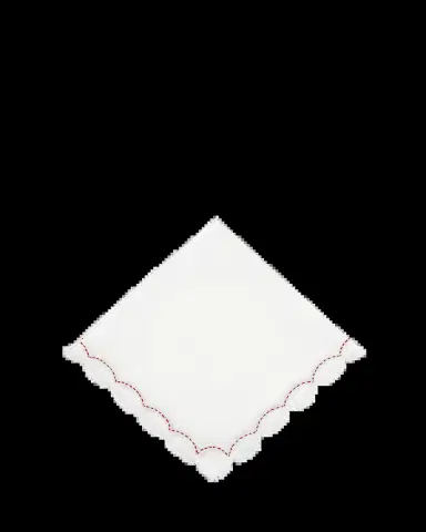 Tina Chen Designs Red Petal Embroidered Napkin | Thumbnail 2