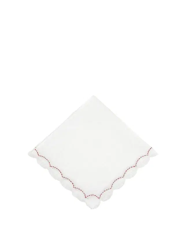 Tina Chen Designs Red Petal Embroidered Napkin