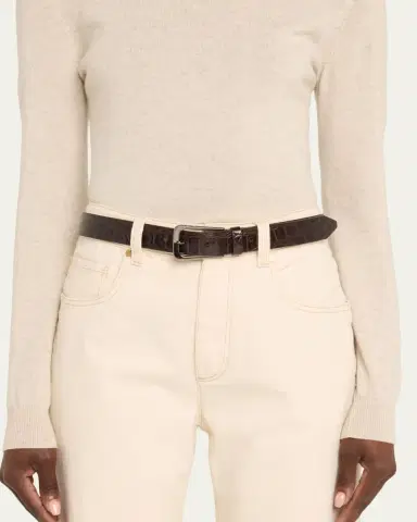 Brunello Cucinelli Vintage-Effect Leather Belt | Thumbnail 2