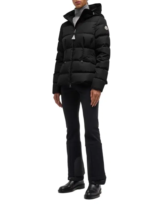 Avoce Hooded Puffer Jacket with Elastic Belt