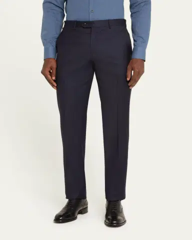 Giorgio Armani Men's Solid Wool Flat-Front Trousers | Thumbnail 4