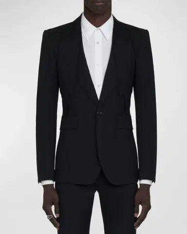 Alexander McQueen Men's Lapel-Collar Sport Coat | Thumbnail 4