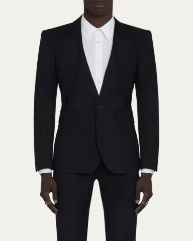 Alexander McQueen Men's Lapel-Collar Sport Coat | Thumbnail 9