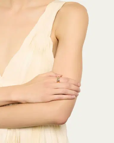 Pomellato Iconica 18K Rose Gold Small Fancy Set Diamond Band Ring | Thumbnail 2