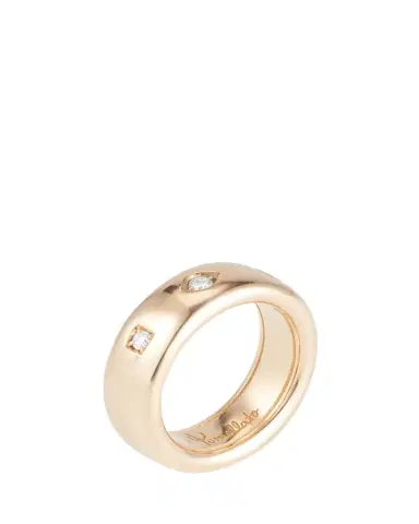 Pomellato Iconica 18K Rose Gold Small Fancy Set Diamond Band Ring | Thumbnail 1