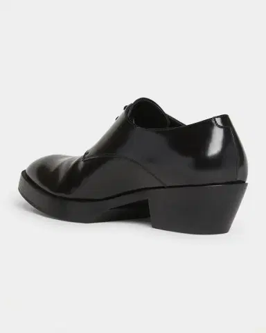 Bottega Veneta Men's Dalton Cuban-Heel Leather Derby Shoes | Thumbnail 3