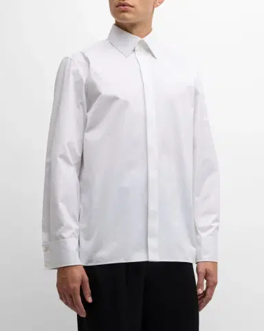 Saint Laurent Men's Poplin Dress Shirt | Thumbnail 4 Saint Laurent Men's Poplin Dress Shirt | Thumbnail 4