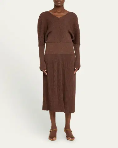 Lafayette 148 New York Ribbed Shimmer Knit Midi Skirt | Thumbnail 2 Lafayette 148 New York Ribbed Shimmer Knit Midi Skirt | Thumbnail 2