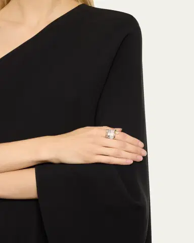 TYPE JEWELRY Mix Metals Typestack Pave Diamond Ring | Thumbnail 2