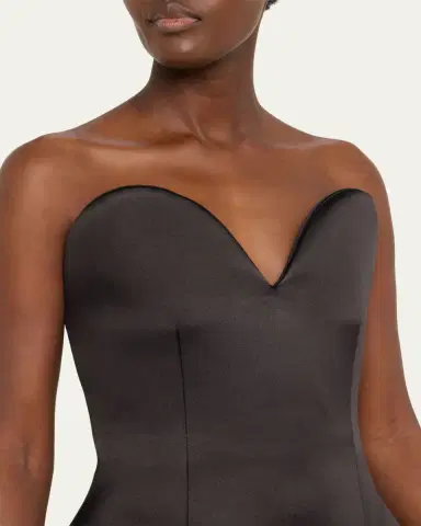 Marc Jacobs Runway Strapless Satin Sculptural Mini Flared Dress | Thumbnail 5
