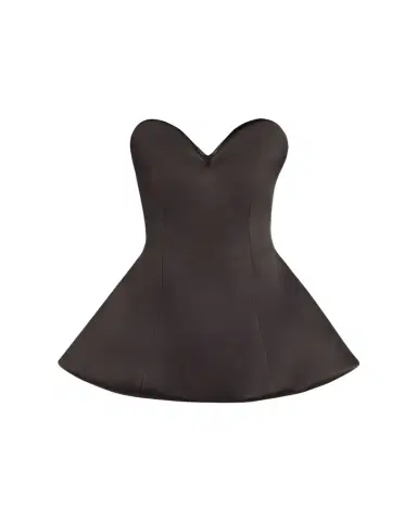 Marc Jacobs Runway Strapless Satin Sculptural Mini Flared Dress | Thumbnail 1