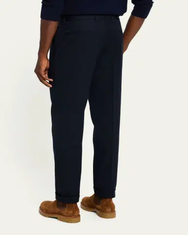 Brunello Cucinelli Men's Pleated Twill Trousers | Thumbnail 3 Brunello Cucinelli Men's Pleated Twill Trousers | Thumbnail 3