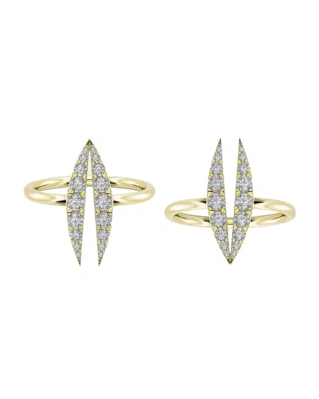KAMAL Lotus Bloom Trio Rings, Set of 3