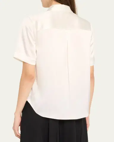 L'Agence Ellah Short-Sleeve Silk Blouse | Thumbnail 3 L'Agence Ellah Short-Sleeve Silk Blouse | Thumbnail 3