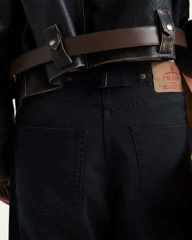 Prada Straight Leg Denim Pants | Thumbnail 4 Prada Straight Leg Denim Pants | Thumbnail 4