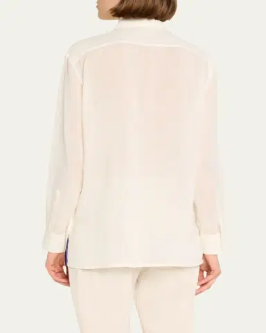 Ralph Lauren Collection Capri Button Down Linen Voile Shirt | Thumbnail 3 Ralph Lauren Collection Capri Button Down Linen Voile Shirt | Thumbnail 3