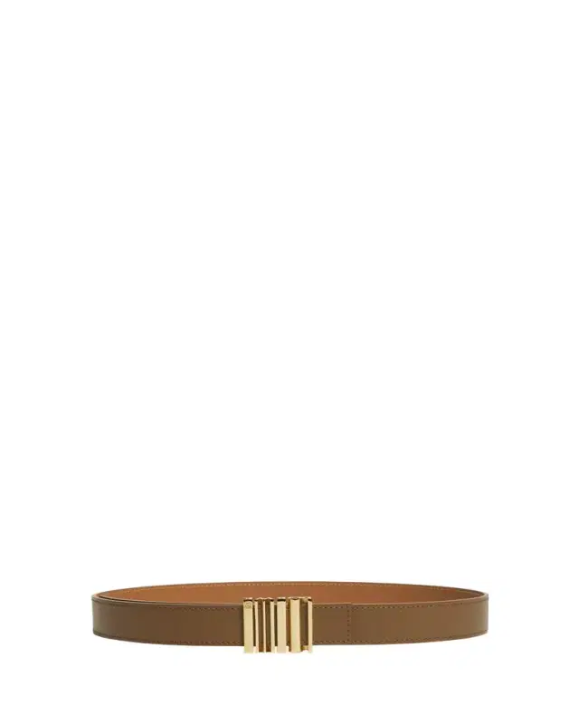 Graphic Buckle Leather Belt