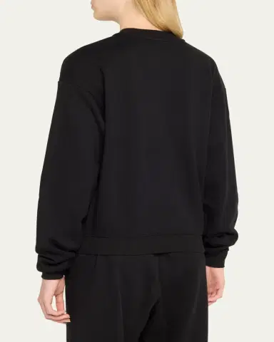 Skims Cotton Fleece Crewneck Pullover | Thumbnail 3
