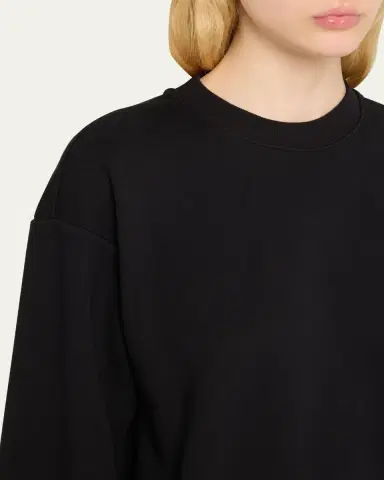 Skims Cotton Fleece Crewneck Pullover | Thumbnail 5
