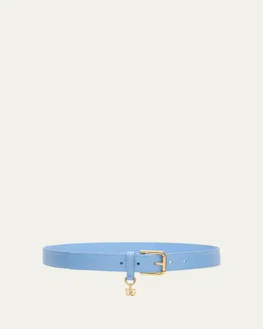 Dolce & Gabbana DG Charm Smooth Leather & Brass Belt | Thumbnail 2