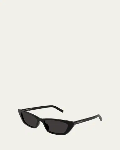 Saint Laurent Sleek Acetate Cat-Eye Sunglasses | Thumbnail 2