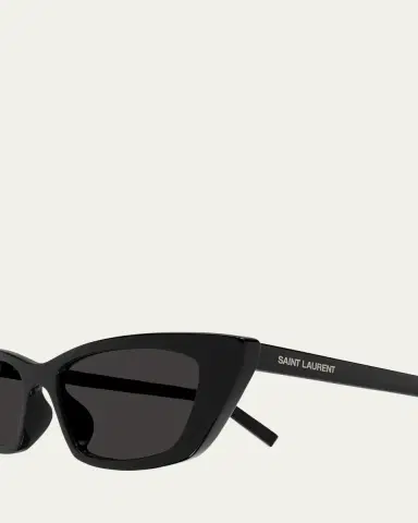 Saint Laurent Sleek Acetate Cat-Eye Sunglasses | Thumbnail 3