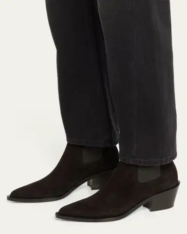 Gianvito Rossi Wylie Suede Western Chelsea Booties | Thumbnail 2