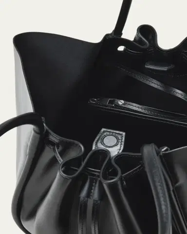 Proenza Schouler Large Ruched Calf Leather Tote Bag | Thumbnail 4