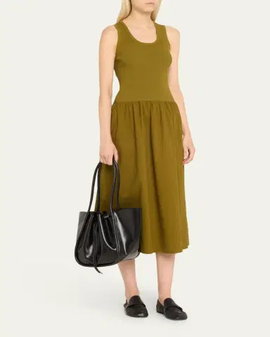 Proenza Schouler Large Ruched Calf Leather Tote Bag | Thumbnail 5