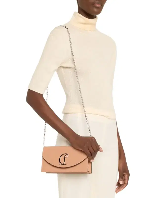 Loubi54 Flap Patent Leather Clutch Bag