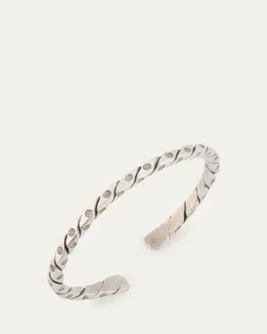 Jan Leslie Men's Sterling Silver Twist and Screw Cuff Bracelet | Thumbnail 3