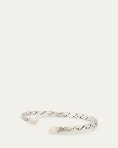 Jan Leslie Men's Sterling Silver Twist and Screw Cuff Bracelet | Thumbnail 4